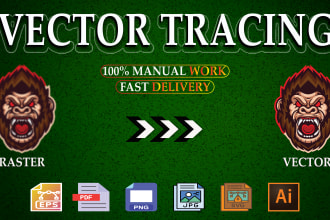 do vector tracing, redraw logo and modify log