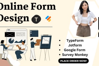 design an online survey using jotform typeform google forms, survey monkey