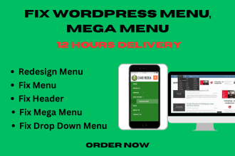 fix wordpress menu,responsive mobile menu, html,css issue