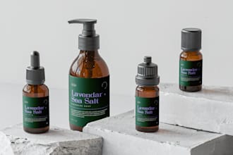 design modern skincare or beauty product label