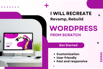 recreate, revamp, and rebuild wordpress website from scratch