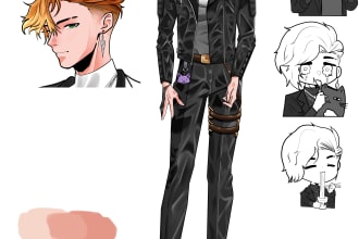 character design for vtuber ready to rigging