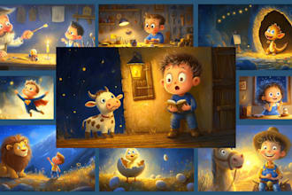 create children story book illustration children story book illustration