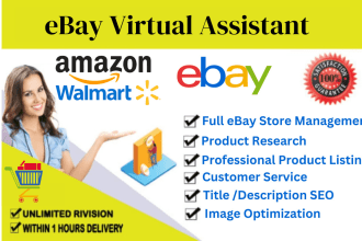 be your ebay virtual assistant, full ebay store management