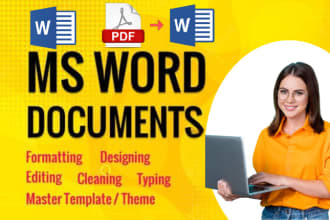 create,format,design and edit microsoft word document