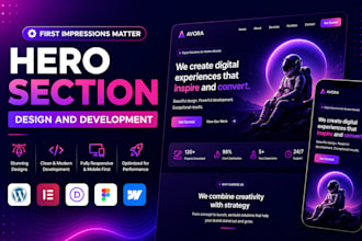 create any website banner, shopify banner, hero section slider image