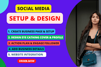 create facebook business page, setup and design cover
