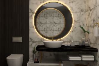 design and render luxury bathrooms