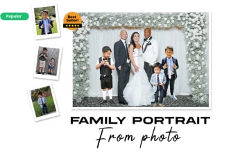 do family portrait from photo, add person to photo,