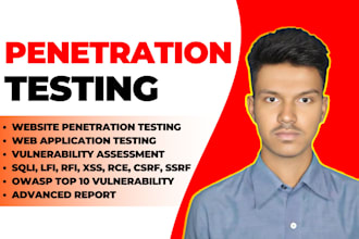 website penetration testing vulnerability assessment cyber security