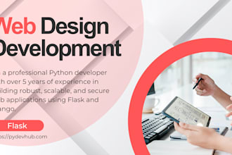 develop a professional django or flask web application