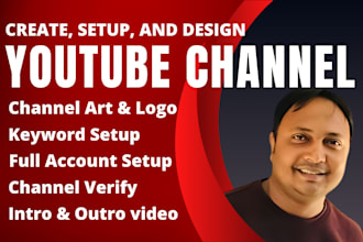 create and setup youtube channel with logo and banner