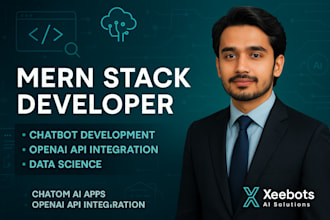 develop next gen ai chatbots with gpt 4 openai and  mern stack