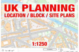 create scale location, block and site plans for UK planning