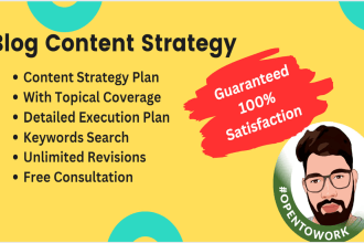 do SEO content strategy for your website and blog with my 5 years of experience