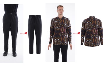 do symmetrical ghost mannequin product retouching