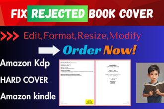 fix book cover and paperback,hard book cover design and resize book cover
