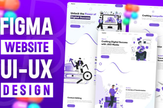 create responsive figma website ui, website design figma