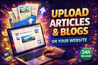 upload articles and blogs on your website