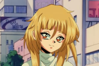 draw anime illustration 90s vibes style