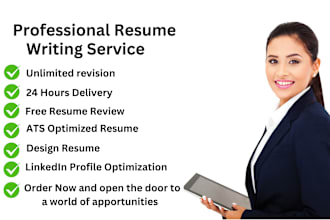 provide professional resume, cover letter and linkedin