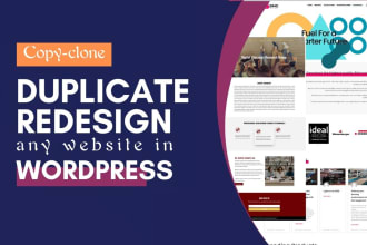 redesign copy clone duplicate any website to wordpress site