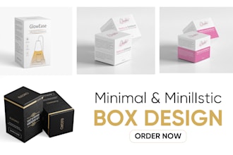 design product packaging, minimalist box, food packaging