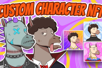 create cartoon character and traits for your nft collection