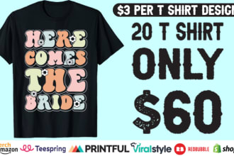 do bulk t shirt designs or trendy designs