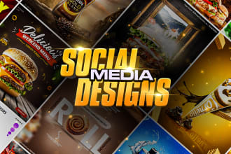 design attractive instagram posters, food, church flyer, or event flyer