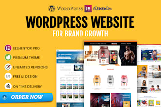 create or redesign responsive wordpress website using elementor