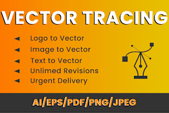 redraw logo and images into a vector in adobe illustrator
