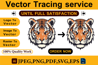do vector tracing, edit, recreate and vectorize logo design, image to vector