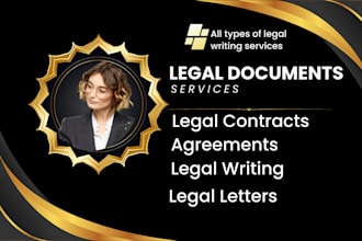 do legal writing documents real estate, lease, contracts agreements, complaints