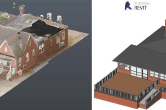prepare revit model and cad drawings from point cloud scan