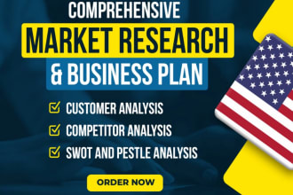 do market research, swot, competitor analysis, business plan