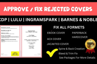 fix, modify, resize, rejected cover, design book cover, ebook cover, amazon KDP