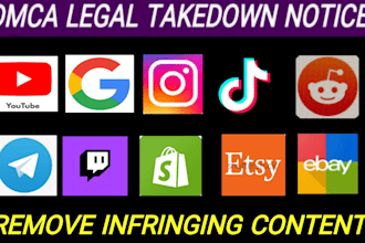 takedown harrasing defaming report to tiktok,fb,reddit,yt,ig,x under dmca