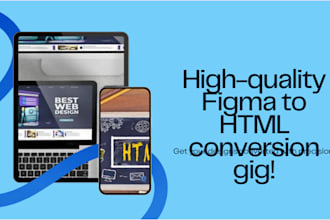 convert figma to html css and html landing page