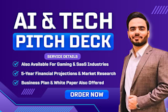 prepare an ai or tech startup pitch deck or business plan