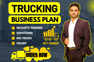 prepare logistics, freight, dispatch and trucking business plan