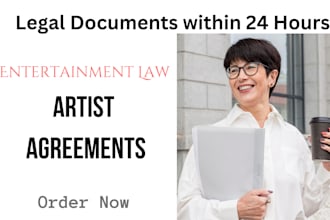 do legal music and entertainment law artist contracts, agreements and consulting