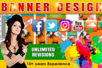 design facebook covers, banner ads, headers