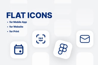 design custom icons favicon and vector line icon