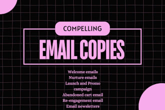create email copies for your business, with ctas and SEO