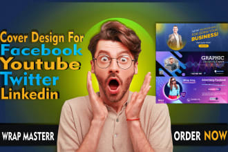 design facebook cover, youtube banner, social media header