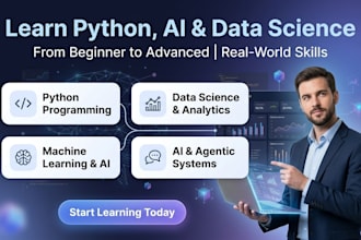 provide professional tutoring in ai, ml, python, and datascience and agentic ai