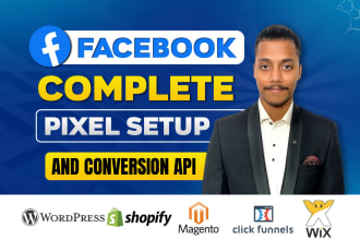 setup meta facebook pixel, conversion API shopify, wordpress, GTM, ga4, tiktok