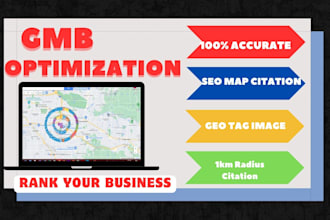 do create  google map citations which will optimize your business place