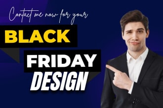 do black friday responsive landing page and black friday banner or flyer